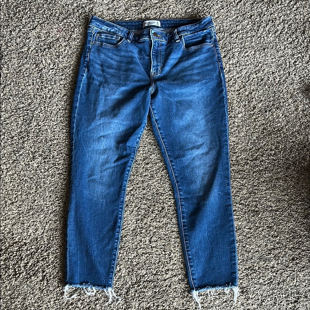 abercrombie and fitch mid rise skinny ankle jean
